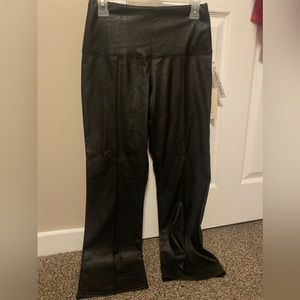 LEATHER YOGA PANTS